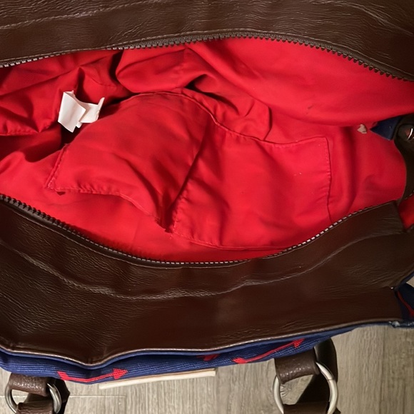 Sloane ranger navy bag with red arrows - Picture 6 of 6